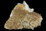 Columnar Calcite Crystal Cluster on Quartz - China #163996-3